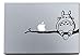 Produktbild Vati Blätter Removable kreative Karikatur Mein Nachbar Totoro Stehend auf einem Baum Aufkleber Aufkleber Skin Art Schwarz für Apple Macbook Pro Air Mac 13 "15" Zoll / Unibody 13 "15" Zoll-Laptop