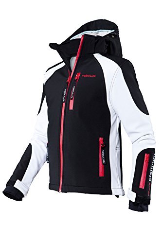 Nebulus Platinum Rockshell - Chaqueta de esquí Infantil, Color Negro Negro Negro y Blanco Talla:12-14 años (Talla del Fabricante: 164)