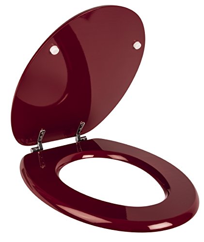 WC-Sitz Venezia rot | Toilettensitz | WC-Brille aus Holz | Mit Active-Clean-Beschichtung | Klodeckel mit Metall-Scharnier | Toilettendeckel - 5