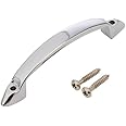 Merriway BH02239 Front Fix D Handle with Screws, 93mm length - Chrome Plated