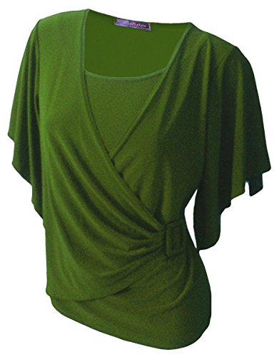 Women's Japanese Evening Breastfeeding Nursing Top (Large, Green)