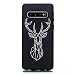 Produktbild ChoosEU kompatibel mit Samsung Galaxy S10 Plus Hülle Silikon Muster Schwarz Handyhülle für Mädchen Frau Mann, Dünn Silikonhülle Bumper Stoßfest Slim Case Schutzhülle Soft Cover - Hirsch