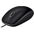 Logitech B110 Mouse USB cablato, pulsanti silenziosi, design confortevole per l'uso a grandezza naturale, PC / Mac / Laptop a