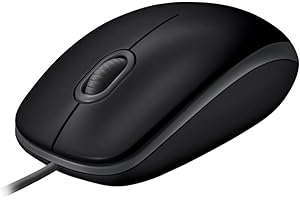 Logitech B110 Souris Filaire USB, Boutons Silencieux, Taille Standard au Design Confortable, Ambidextre, Compatible avec PC/Mac/Portable - Gris