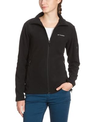 Columbia Polaire Zippé pour Femme, FAST TREK II JACKET, Polyester en Micropolaire, Noir (Black), Taille: L, EL6081