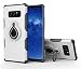 Produktbild KingSang Samsung Galaxy Note 8 Hülle Stoßfest Schutzhülle mit Ring Fingerhalterung 360 Grad Drehbarer Ständer Handyhüllen Magnet Halterung Kickstand - Weiß