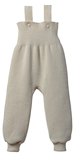 Disana Knitted Baby Dungarees in Organic Merino Wool Grey 62/68 3-6m