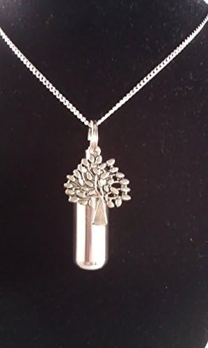 Silver Tree of Life Cremation Urn Keepsake with Velvet Pouch & Fill Kit by Pasco Specialty