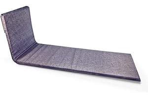 TIENDA EURASIA - Cojín para Tumbona de Jardín, Funda de Tela Lavable con Cremallera, Relleno de Esponja Acolchada, Cojines para Tumbonas de Interior y Exterior (180 x 50 cm, Gris)