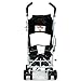 Baby Stroller iSafe Media Viewing Buggy Pushchair - Black Complete With + Deluxe 2in1 footmuff + Raincover
