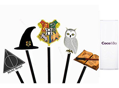 10 x Coco & Bo – Magical WIZARDING Hogwarts Schule Cupcake Topper/Picks – Harry Potter Thema Party Dekorationen und Kuchen Zubehör