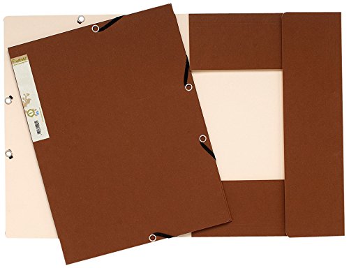 Preisvergleich Produktbild Exacompta 56984E Sammelmappe (Recycling-Karton, 3 Klappen, Gummizug, 400g, DIN A4) schokolade