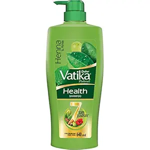 Dabur Vatika Health Shampoo, with Henna & Amla for Problem Free Hair - 640ml