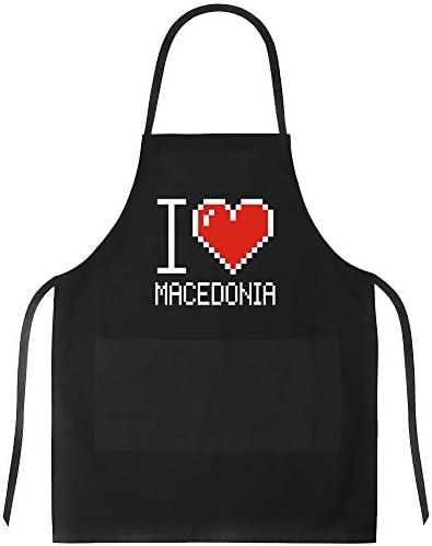Idakoos I love Macedonia pixelated - Countries - Apron
