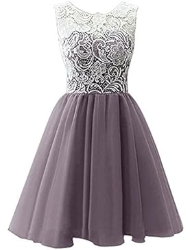 Timlung Kinder Mädchen Spitzenkleid Abendkleid Blumenkleid