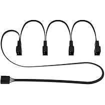 Phobya 3-Pin Molex Verlängerung 90cm - Schwarz Für PC-Lüfter & Gehäusemodding