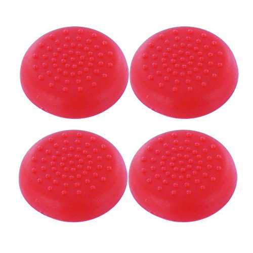SODIAL (R) Neu Joystick Daumen-Stick Daumengriff Ersatzkappen Abdeckung F Sony PS4 Controller 2 Paar - Red