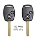 Produktbild Beefunny 2 PCS ID46 Chip Ersatz 2 Tasten Fernbedienung Schlüsselanhänger für Honda Accord Civic
