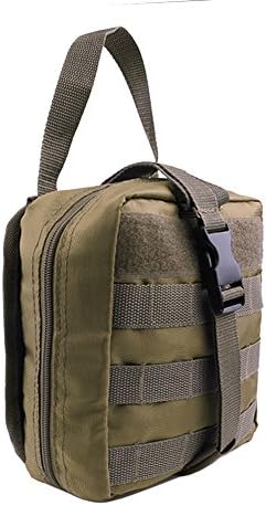 Tactical MOLLE First Aid Pouch EMT Medical Waist Pack EDC Military First Aid IFAK Utility Bag Pouch for Outdoor Wilderness Camping Hiking (Bag Only) (Khaki)