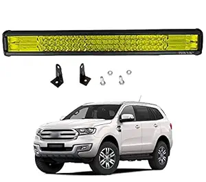 PRIKNIK Fog Light Led Bar Work Light Bar 96 Led 288 Watt 20 Inch Combo Beam Off Road Driving Lamp 1 Pc Tripple Row (Yellow) Compatible with Ford Endeavour