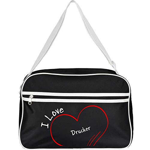 Preisvergleich Produktbild Retrotasche Modern I Love Drucker schwarz