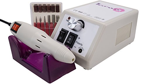 Preisvergleich Produktbild Laron S1101W Maniküre Pediküre Set in weiß inkl Fräser S1101W