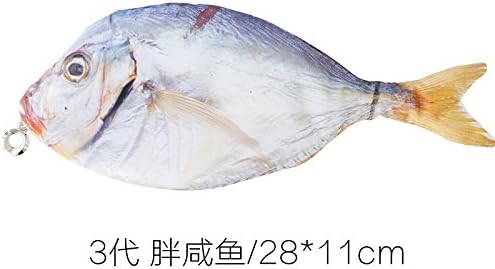 WRITIME Wholesale Pencil Cases Holders Simulation Fish Pen Bag Carp Salted Fish Pencil Bag Stationery Bag Men and Women Stationery,A