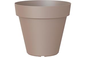 Artevasi Capri, Round plastic pot, 25cm, color: taupe