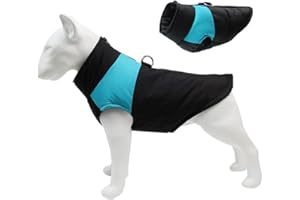 Homieco Cappotto Impermeabile per Cani, Giubbotto Imbottito Calda Impermeabile per Cane, Pet Vestiti Cani Inverno - Blu