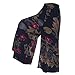 Produktbild OYSOHE Plus Size Hosen Damen Vintage Blumen Print Weite Beinhosen Baumwolle Leinen Hohe Taille Baggy Lange Hose Schlaghose(Marine,XX-Large)