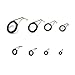 Produktbild Rokoo 8 Stücke Keramik Angelrute Guide Tip Starke Linie Reparatur Set Kit DIY Ringe Kohlenstoffstahl Rahmen