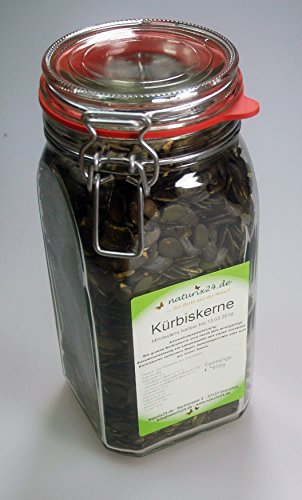 Preisvergleich Produktbild Naturix24 - Kürbiskerne ganz - im Drahtbügelglas 1550 ml