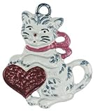  Zinnfigur Katze mit Herz
