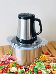 tgopit Meat Grinder 5L,tgopit Food Processor Stainless Steel Food Chopper for Meat, Vegetables, Fruits and Nuts with Stainless Steel Bowl and 4 Large Sharp Blades, 500W