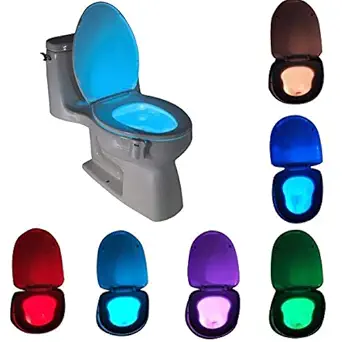 Honey Money 8 Colour Motion Activated Bathroom Night Light for Toilet Pot/Bowl