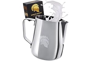 Barista Legends® Bricco in acciaio inox 350ml con beccuccio speciale Latte Art - Bollitore lucida - professionale Accessori per baristi