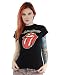 Produktbild Rolling Stones Damen Plastered Tongue T-Shirt Large Schwarz