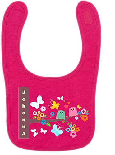 TTS Lätzchen bunt "Eulen auf Ast" mit Wunschtext