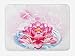 Produktbild BHWYK Flower Bath Mat, Mandala Motif Orient Yoga Theme Lotus Flower Figure with Abstract Mantis and Dots Photo, Plush Bathroom Decor Mat with Non Slip Backing, 23.6 W X 15.7 W Inches, Pink