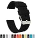 Produktbild Barton Watch Bands Silikon Schnellverschluß.- Wählen Sie Farbe & Breite (16mm, 18mm, 20mm or 22mm) Schwarz 22mm Uhren Armband