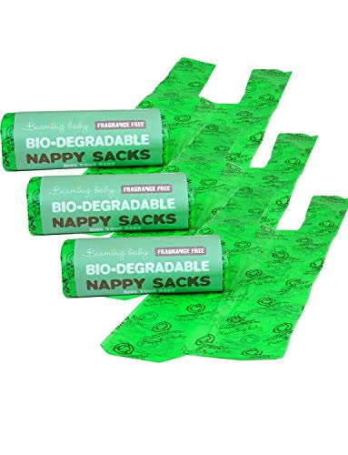 Lot de 3 Beaming Baby biodégradables Sacs à couches sans parfum Rouleaux