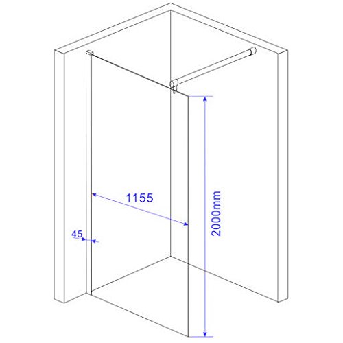 10 mm Duschtrennwand FREE 120 x 200 cm - 4