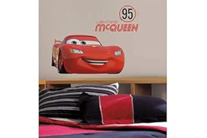 ROOMMATES Thedecofactory rmk2589gm Lightning McQueen Number 95 Peel And Stick Giant Wall Decals riposizionabili, Vinile, Multicolore, 104 x 46 x 0,1 cm