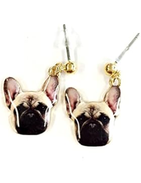 Bulldogge Ohrringe Ohrstecker 20mm Mops Hund