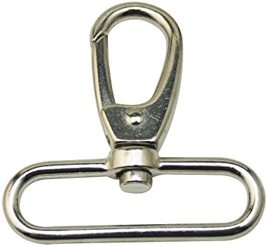 . Silvery 2'' Inside Diameter Oval Ring Lobster Clasp Claw Swivel Clasp Hook Pack of 5