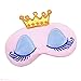 Teenxful Crown Eye Sleep Mask Shade Cover Rest Eye Patch Blindfold Shield Travel Sleeping Aid Pink