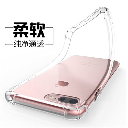 iPhone 7 Case with flowers,iPhone 8 Case, LUOLNH Slim Shockproof Clear Floral Pattern Soft Flexible TPU Back Cover [4.7 inch] -Red Rose