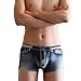 Produktbild POIUDE Männer Sexy Dessous Unterwäsche Baumwolle Spandex Shorts Jean Legging Boxer Briefs(Schwarz, Large)