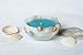 Produktbild Handmade Paraffin Kerze Tisch Deko moderne Kerze Wohnzimmer Deko blau niedrig