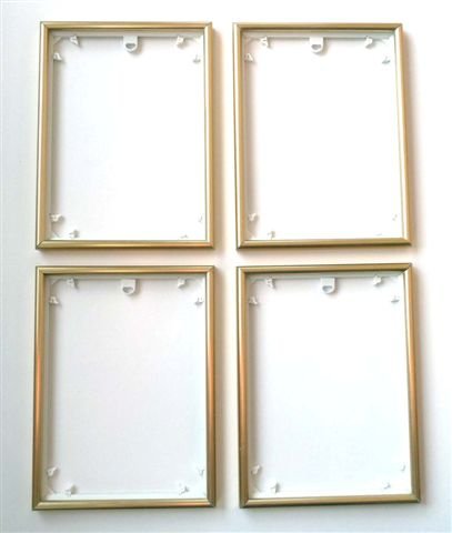 Quattro Rahmen 4 Stück Bilderrahmen 18 x 24 cm Rahmen für z.B. Schipper Malen nach Zahlen Bilder